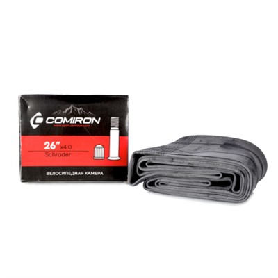 Камера для велосипеда бутиловая COMIRON 26X4.0 Schrader 104mm 540g /уп. 36/