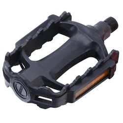 Педаль для MTB MIXIEER MX-P603, полипропилен чёрный, стальные подшипники, ось 2S, с рефлектором, 98х84мм, резьба 9/16, 1 пара./уп 50/