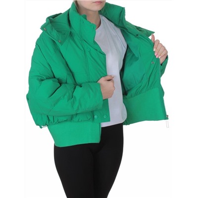 H24-033 GREEN Куртка пуховая зимняя женская (пух)