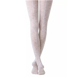 CONTE LACE Колготки женские с имитацией шва сзади и цветочным рисунком