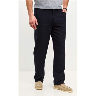 Брюки лен P511-0852 navy