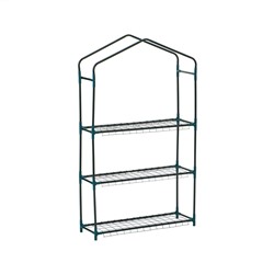 Стеллаж для рассады, 3 полки, 110×22×65 см, металлический каркас d=12 мм, без чехла, Greengo