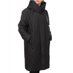 1119 BLACK Пальто зимнее облегченное женское (холлофайбер 150 гр.)