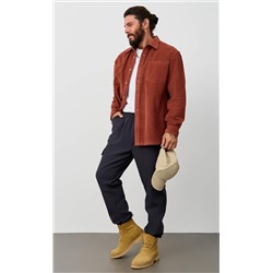 Рубашка вельвет F221-0470 terracotta