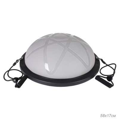 Полусфера балансировочная BOSU 58см Woohooo Stars эспандер, насос/ серый/ B58St-G/ уп5