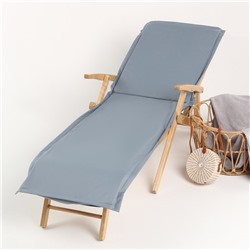 Подушка на шезлонг «Этель», 55×190+2 см, оксфорд с ВМГО, серо-голубая