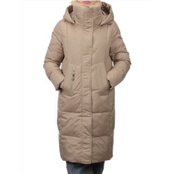 9101 BEIGE Пальто зимнее женское (170 гр. холлофайбер)