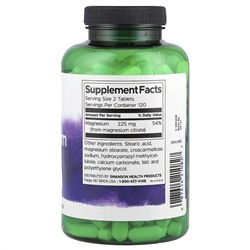 Swanson, Цитрат магния, 225 мг, 240 таблеток