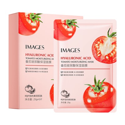 *IMAGES HYALURONIC ACID TOMATO Увлажняющая маска–салфетка с экстрактом томата,25г (Срок до 01.2026)