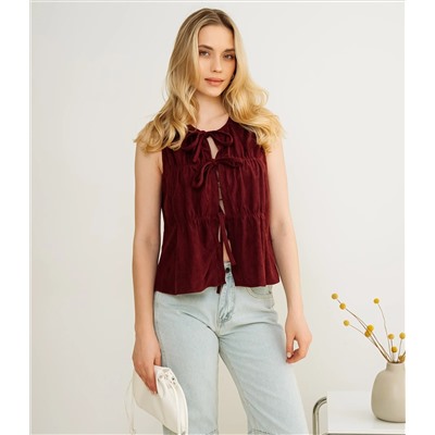 Топ #КТ73601, бордовый