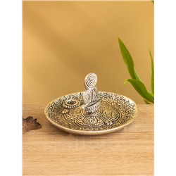 Подставка под благовония «Будда в позе лотоса», 11×11×7 см, алюминий