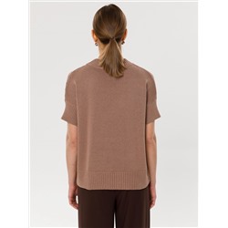 Джемпер вязаный с короткими рукавами