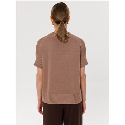 Джемпер вязаный с короткими рукавами