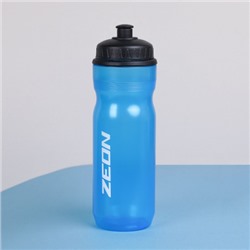 Бутылка для воды велосипедная ZEON WB066 силиконовый клапан, пищевой hi-quality PP, 750ML цвет blue/уп100