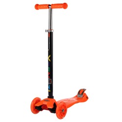 Самокат трехколесный от 3-х лет Yeenot Kids GT4108, до 50кг, вес 2.3кг, свет. колёса PU 116мм ABEC7, оранжевый, БК/уп10/ АКЦИЯ!