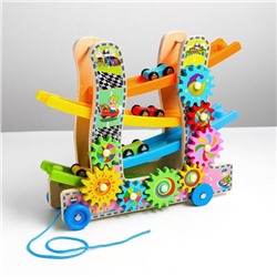 УЦЕНКА Автотрек 3 в 1 «Каталка, крутилка и автотрек», 9×25×28 см