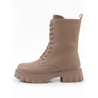 04-PAX33-2Z DK. BEIGE Ботинки зимние женские (натуральная кожа, 100% шерсть)