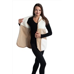 ЖИЛЕТ "ЭКО" КОМБИ С ВОРОТНИКОМ СВЕТЛЫЙ на молнии