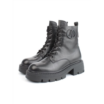 04-M3-1476 BLACK Ботинки зимние женские (натуральная кожа, натуральный мех)
