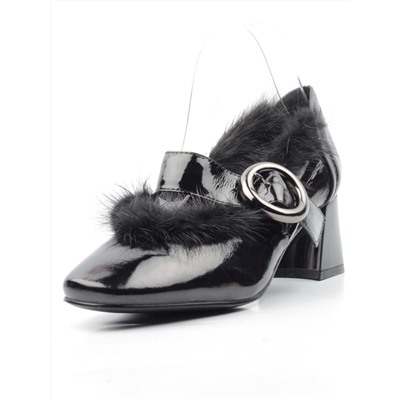 03-N18116P-2 BLACK LAC Полуботинки женские (натуральная кожа, лакированная)