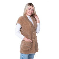 Женский жилет WOOL, цвет CAMEL, цвет КОРИЧНЕВЫЙ