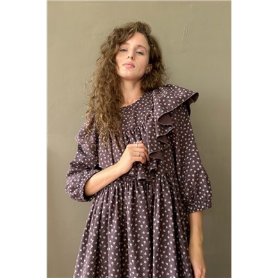 Платье женское  STREET074/04/Вишневый, белый