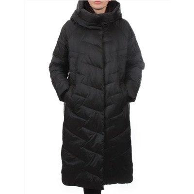3066 BLACK Пуховик зимний женский (80% пух, 20% перо)