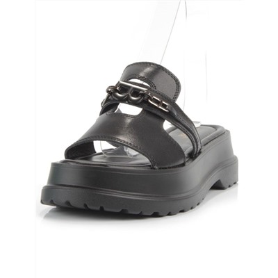 08-PEY254-2 BLACK Босоножки женские (натуральная кожа)