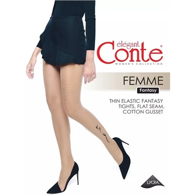 CONTE FEMME Колготки женские с тату-рисунком
