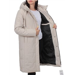 1120 BEIGE Пальто зимнее облегченное женское (холлофайбер 150 гр.)