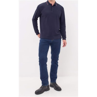 Джинсы утепл F421-0151W d.blue