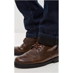 Джинсы мужские утепленные флисом  P121-0152W d.blue