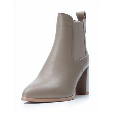 01-PCT169-3 DK. BEIGE Ботинки Челси демисезонные женские (натуральная кожа, байка)