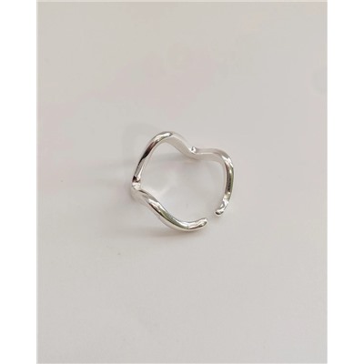 Кольцо с белым серебрением