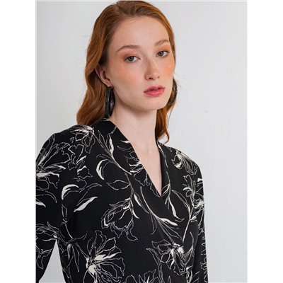 Платье на запах OD-810-2 черный