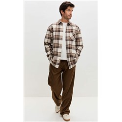 Рубашка F521-0460 milk-brown