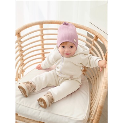 Костюм (толстовка и брюки) Крошка Я, BASIC LINE, рост 62-68 см, цвет молочный