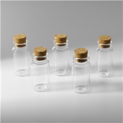 Баночки для хранения бисера, d=2×4 см, 5 шт.