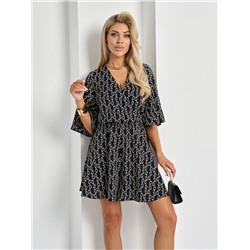 Комбинезон чёрный с юбкой-шортами