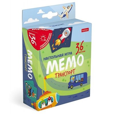Игра Настольная МЕМО 36 карточек "Транспорт" (091153) 33906 Хатбер