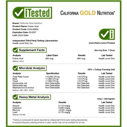 California Gold Nutrition, Фолиновая кислота, без спирта, 30 мл (1 жидк. унц.)