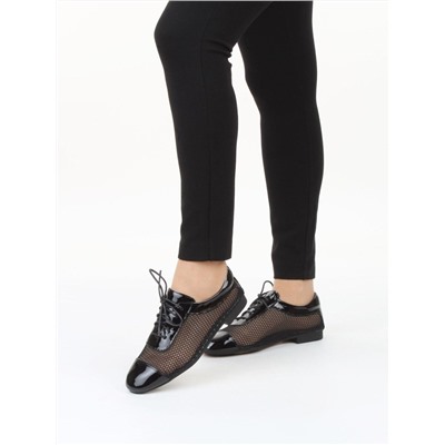 03-H17C-30AG BLACK Полуботинки женские (натуральная кожа)