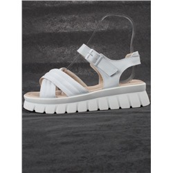 08-PED168-1 WHITE Босоножки женские (натуральная кожа)