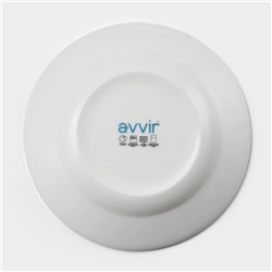 Тарелка глубокая Avvir «Регал», 450 мл, d=20 см, стеклокерамика, белая