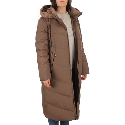 126 BROWN Пальто зимнее женское (200 гр. холлофайбер)