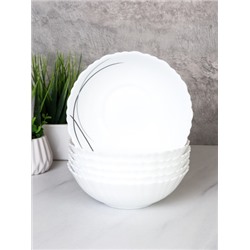 Набор суповых тарелок 6 штук 480 мл 155 мм / TW-60 (7267-2) /уп 12/ Полосы классика