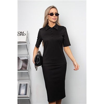 Юбка-карандаш чёрная Элли 65 см №2