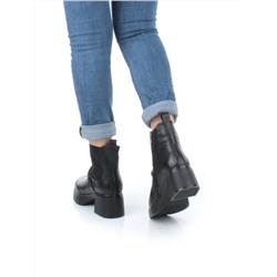 04-M904 987-31M-1 BLACK Ботинки зимние женские (натуральная кожа, натуральный мех)