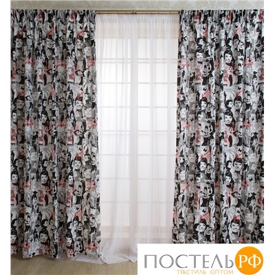 DAILY by T ОДРИ сер. Шторы 200х260-2/подхваты-2, 4пр, 85% хл. 15% плстр