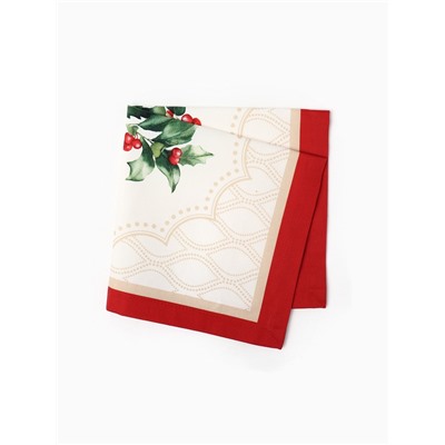 Набор салфеток сервировочных «Этель» Christmas wreath, 40×40 см - 4 шт., 100% хлопок, саржа 190 г/м²
